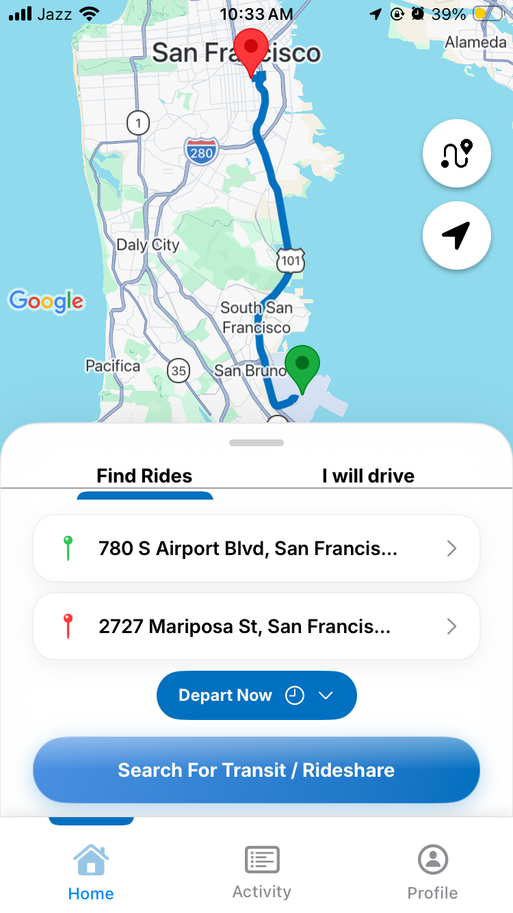 Switch App - Home Screen